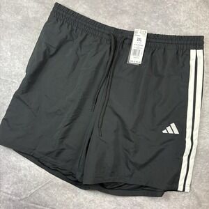 Adidas Shorts Mens 2XL Black Chelsea 7"‎ Mid Rise Performance Workout NEW
